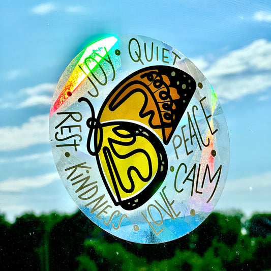 Butterfly Rainbow Sun Catcher Window Sticker